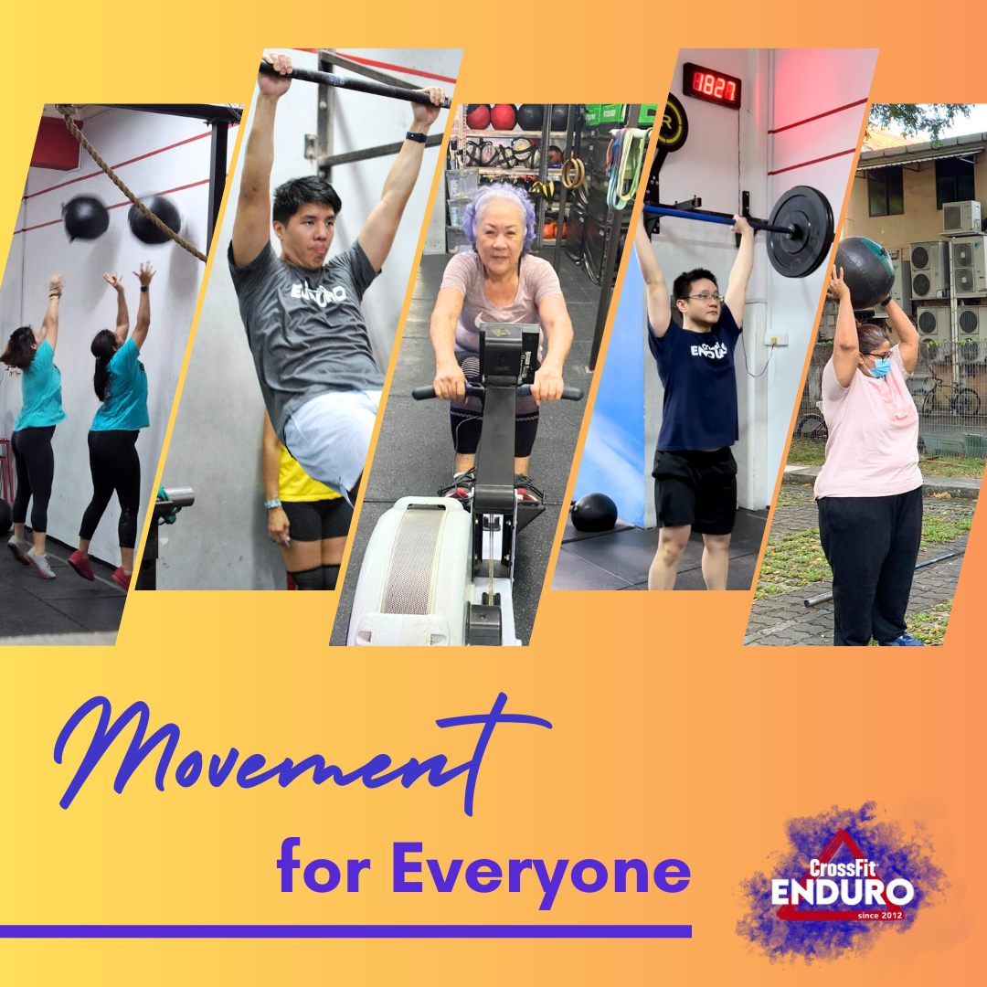 CrossFit Enduro all levels ages abilities beginner intermediate advanced strength fitness exercise programme Singapore